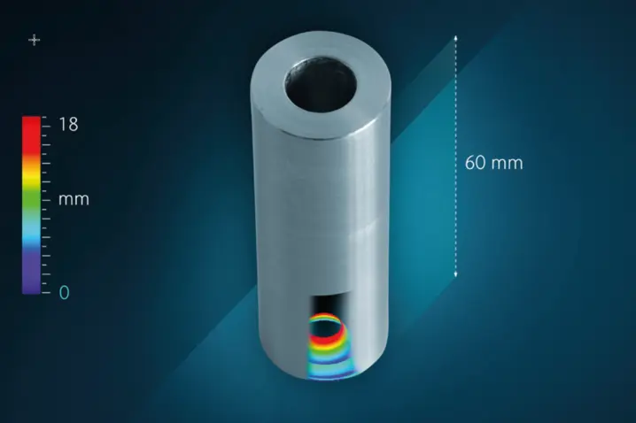 Deep bore hole measurement with profilometer